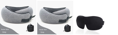 Travel Neck Pillow Non-Deformed Airplane Pillow Travel Neck Cushion Durable U-Shaped Travel Memory Cotton Nap Neck Pillow - Mubimart -  