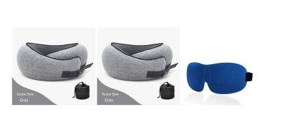 Travel Neck Pillow Non-Deformed Airplane Pillow Travel Neck Cushion Durable U-Shaped Travel Memory Cotton Nap Neck Pillow - Mubimart
