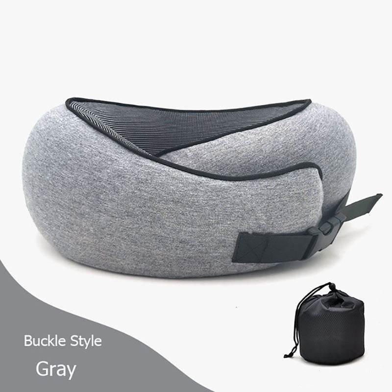 Travel Neck Pillow Non-Deformed Airplane Pillow Travel Neck Cushion Durable U-Shaped Travel Memory Cotton Nap Neck Pillow - Mubimart