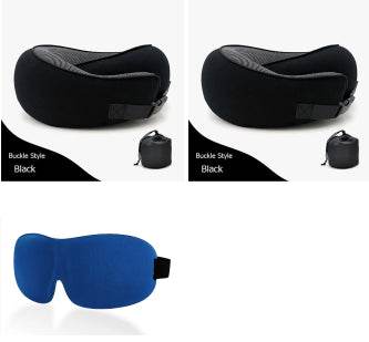 Travel Neck Pillow Non-Deformed Airplane Pillow Travel Neck Cushion Durable U-Shaped Travel Memory Cotton Nap Neck Pillow - Mubimart