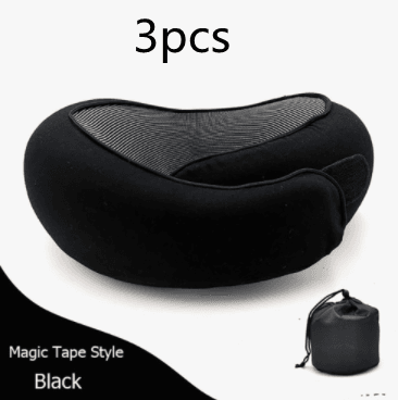 Travel Neck Pillow Non-Deformed Airplane Pillow Travel Neck Cushion Durable U-Shaped Travel Memory Cotton Nap Neck Pillow - Mubimart