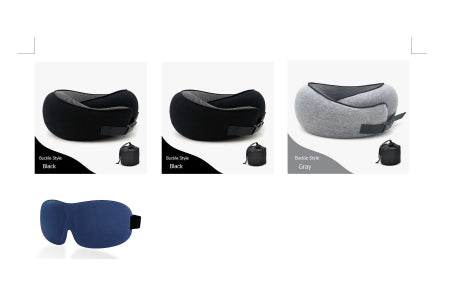 Travel Neck Pillow Non-Deformed Airplane Pillow Travel Neck Cushion Durable U-Shaped Travel Memory Cotton Nap Neck Pillow - Mubimart
