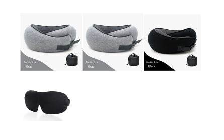 Travel Neck Pillow Non-Deformed Airplane Pillow Travel Neck Cushion Durable U-Shaped Travel Memory Cotton Nap Neck Pillow - Mubimart