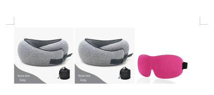 Travel Neck Pillow Non-Deformed Airplane Pillow Travel Neck Cushion Durable U-Shaped Travel Memory Cotton Nap Neck Pillow - Mubimart