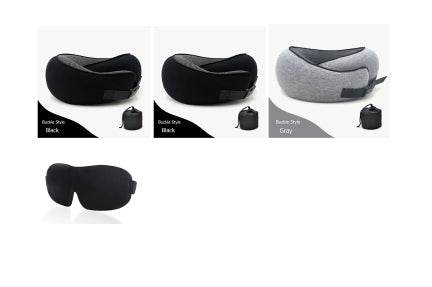 Travel Neck Pillow Non-Deformed Airplane Pillow Travel Neck Cushion Durable U-Shaped Travel Memory Cotton Nap Neck Pillow - Mubimart