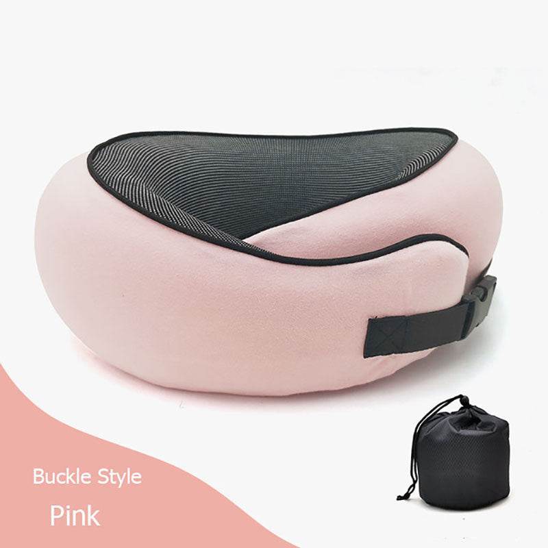 Travel Neck Pillow Non-Deformed Airplane Pillow Travel Neck Cushion Durable U-Shaped Travel Memory Cotton Nap Neck Pillow - Mubimart