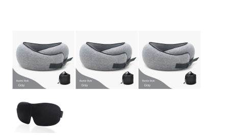Travel Neck Pillow Non-Deformed Airplane Pillow Travel Neck Cushion Durable U-Shaped Travel Memory Cotton Nap Neck Pillow - Mubimart