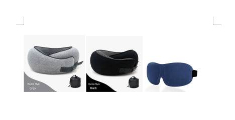 Travel Neck Pillow Non-Deformed Airplane Pillow Travel Neck Cushion Durable U-Shaped Travel Memory Cotton Nap Neck Pillow - Mubimart