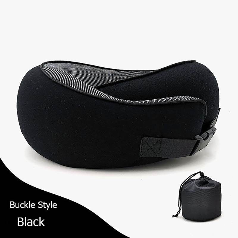 Travel Neck Pillow Non-Deformed Airplane Pillow Travel Neck Cushion Durable U-Shaped Travel Memory Cotton Nap Neck Pillow - Mubimart