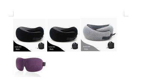 Travel Neck Pillow Non-Deformed Airplane Pillow Travel Neck Cushion Durable U-Shaped Travel Memory Cotton Nap Neck Pillow - Mubimart