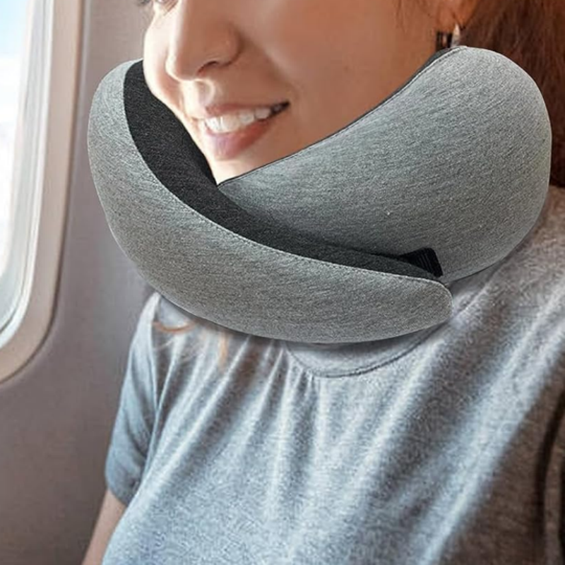 Travel Neck Pillow Non-Deformed Airplane Pillow Travel Neck Cushion Durable U-Shaped Travel Memory Cotton Nap Neck Pillow - Mubimart -  