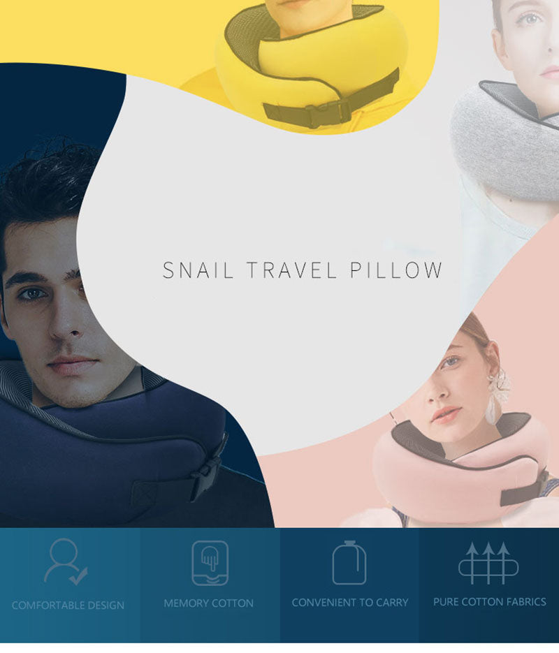 Travel Neck Pillow Non-Deformed Airplane Pillow Travel Neck Cushion Durable U-Shaped Travel Memory Cotton Nap Neck Pillow - Mubimart -  