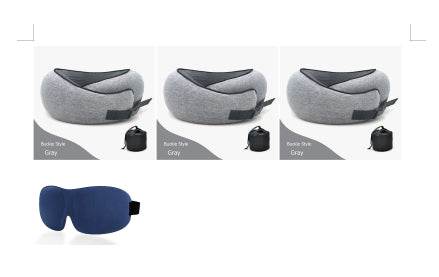Travel Neck Pillow Non-Deformed Airplane Pillow Travel Neck Cushion Durable U-Shaped Travel Memory Cotton Nap Neck Pillow - Mubimart
