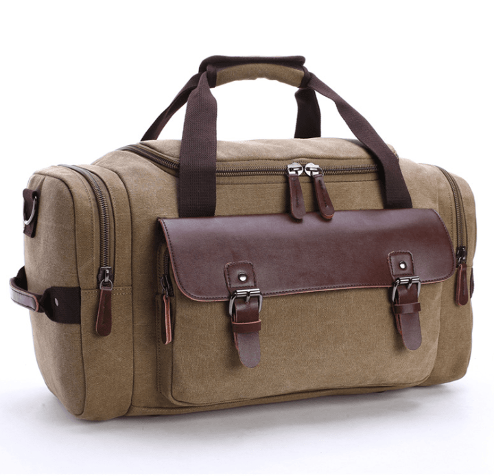 Travel bag student shoulder slung hand bag large capacity travel canvas bag luggage bag - Mubimart