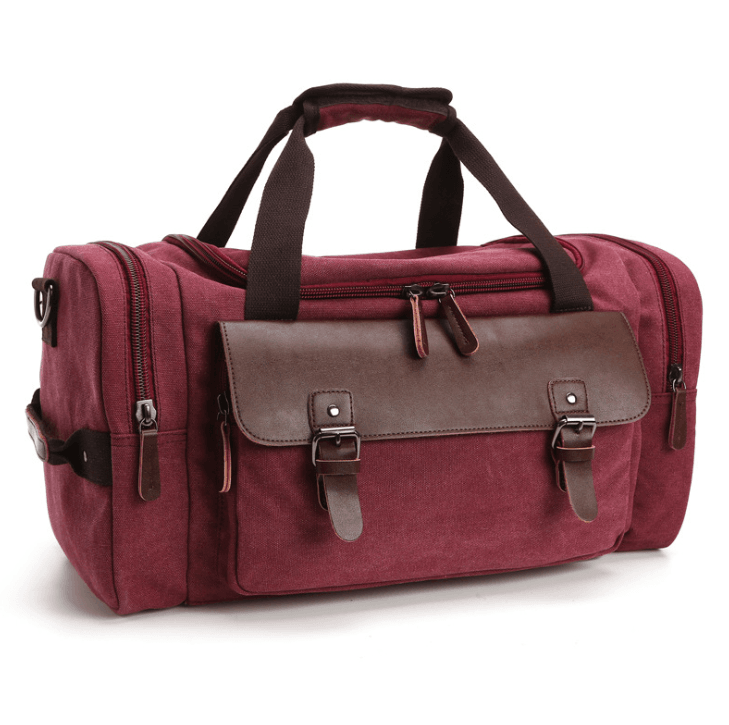 Travel bag student shoulder slung hand bag large capacity travel canvas bag luggage bag - Mubimart