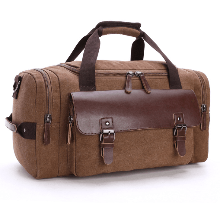 Travel bag student shoulder slung hand bag large capacity travel canvas bag luggage bag - Mubimart