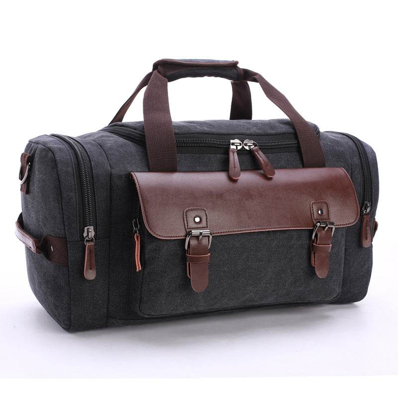 Travel bag student shoulder slung hand bag large capacity travel canvas bag luggage bag - Mubimart