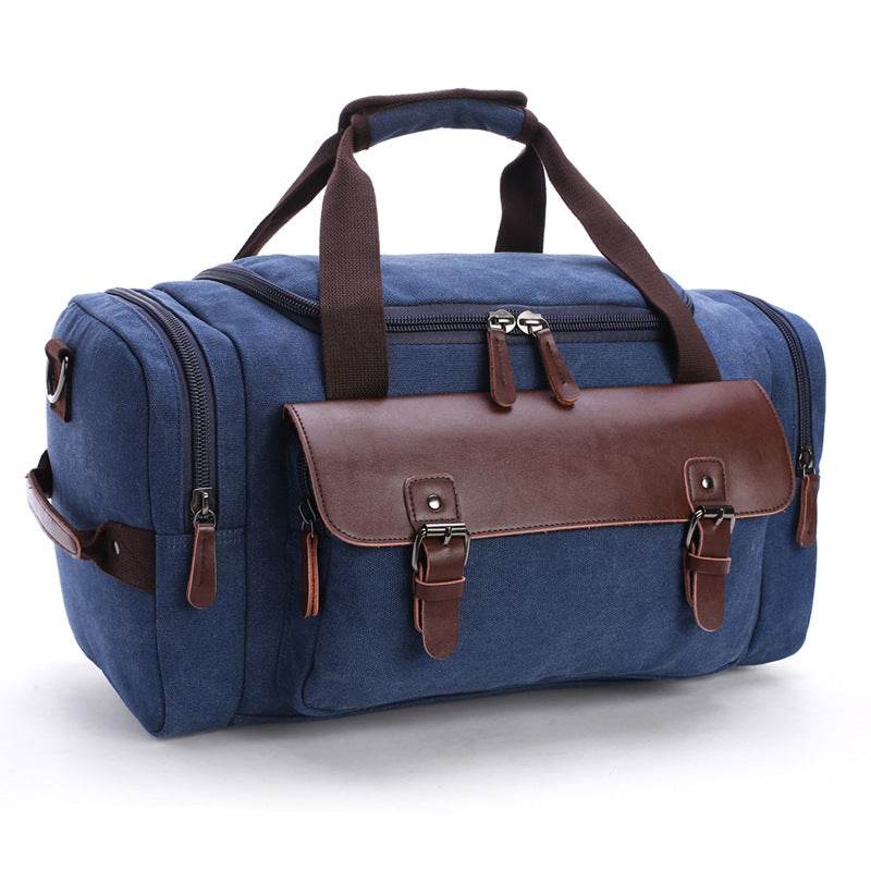 Travel bag student shoulder slung hand bag large capacity travel canvas bag luggage bag - Mubimart