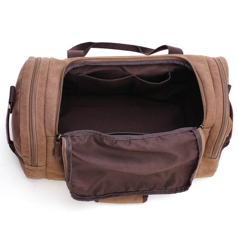Travel bag student shoulder slung hand bag large capacity travel canvas bag luggage bag - Mubimart