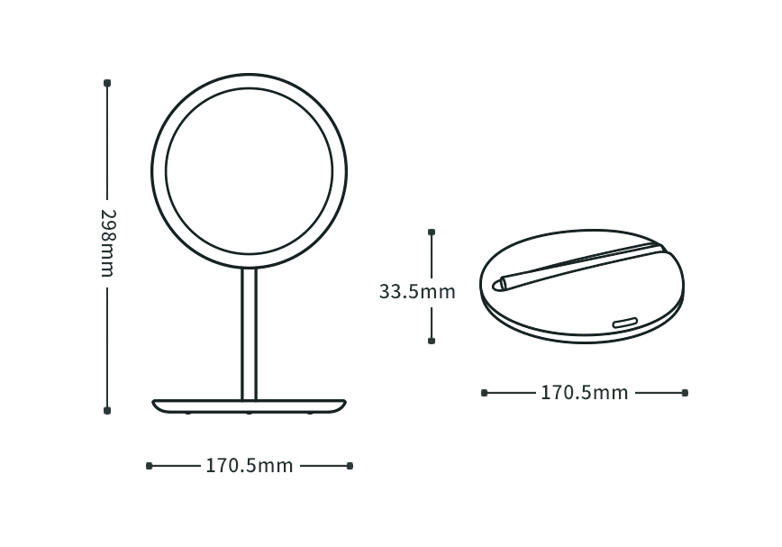 Travel beauty mirror folding mirror - Mubimart