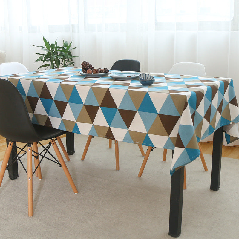 Triangle Tablecloth Rhombus Cotton And Linen Coffee Table Cushion Tablecloth Mubimart