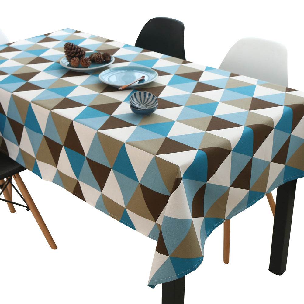 Triangle Tablecloth Rhombus Cotton And Linen Coffee Table Cushion Tablecloth - Mubimart