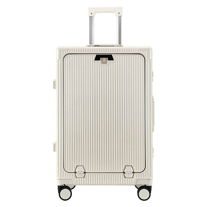 Trolley Aluminum Frame Large Capacity Front Opening Luggage - Mubimart