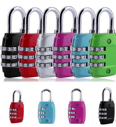 Trumpet three four lock padlock gym cabinet luggage cabinets dormitory backpack anti-theft password lock - Mubimart - Luggage Lock 