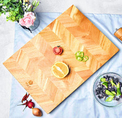 Two Color Parquet Beech Wood Cutting Board - Mubimart - Cutting Board 