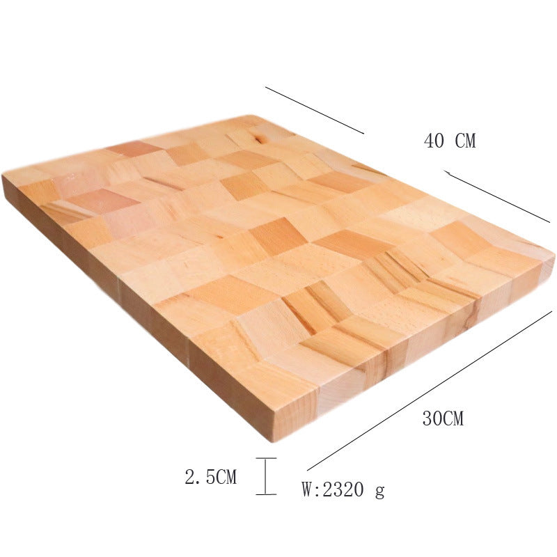 Two Color Parquet Beech Wood Cutting Board - Mubimart -  