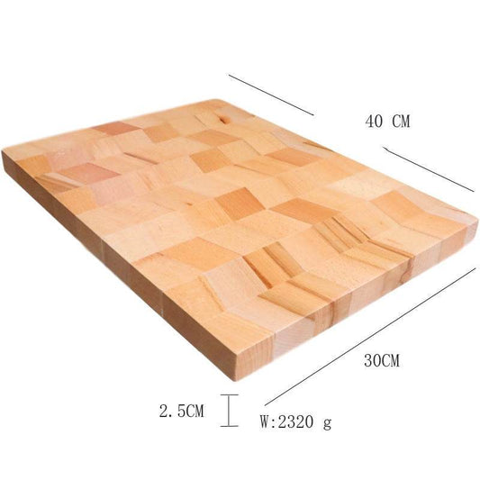 Two Color Parquet Beech Wood Cutting Board - Mubimart