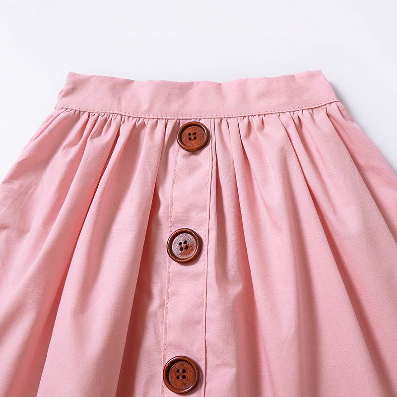 Two-Piece Long-Sleeved Lace Blouse Baby Girl Short Skirt - Mubimart