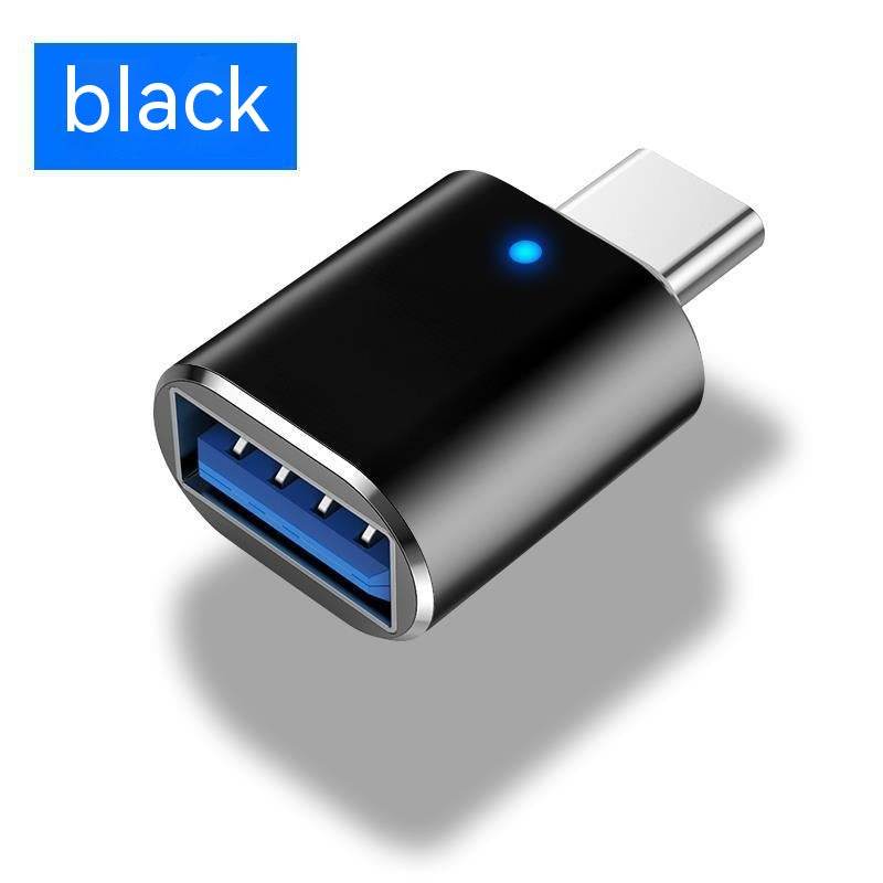 Type-c To Usb30 USB With Indicator Light Mobile Phone Mouse Keyboard Sound Card Car Charger OTG Adapter - Mubimart