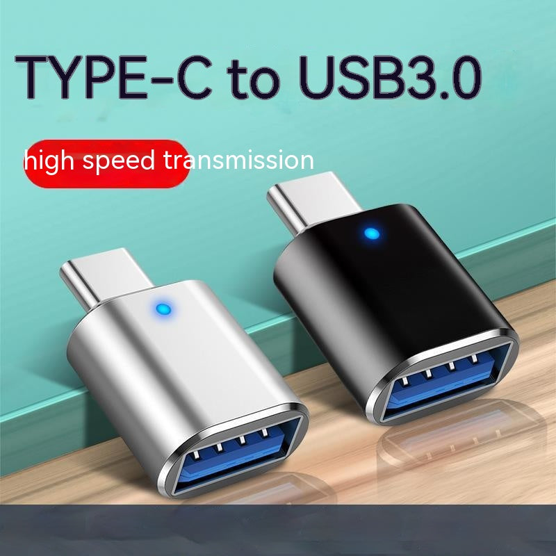 Type-c To Usb30 USB With Indicator Light Mobile Phone Mouse Keyboard Sound Card Car Charger OTG Adapter - Mubimart -  