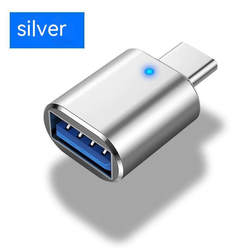 Type-c To Usb30 USB With Indicator Light Mobile Phone Mouse Keyboard Sound Card Car Charger OTG Adapter - Mubimart