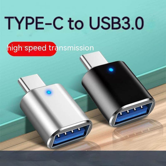 Type-c To Usb30 USB With Indicator Light Mobile Phone Mouse Keyboard Sound Card Car Charger OTG Adapter - Mubimart