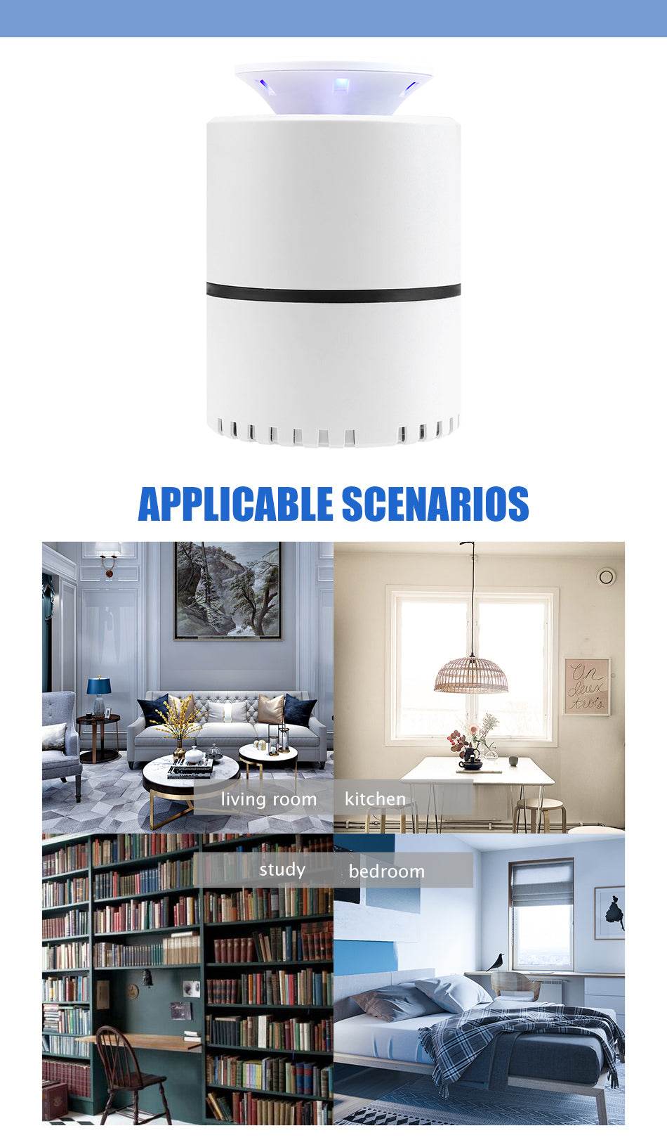 USB 5V Mosquito Killer Light Fly Killers Electric Insect Trap Lamp LED Bug Zapper UV LED Night Light Mosquito Repellent Lamp - Mubimart