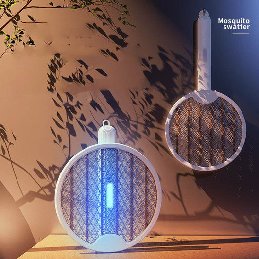 USB Electric Shock Charging Folding Mosquito Swatter - Mubimart
