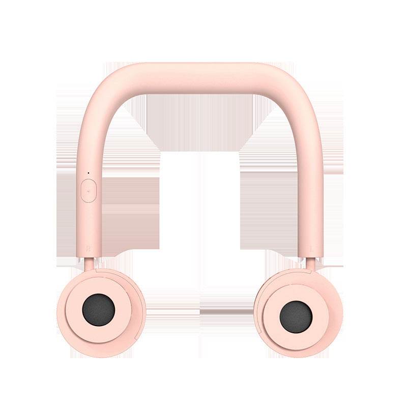 USB Portable Neck Fan Hands-Free Dual Fan 3 Gears Air Cooler - Mubimart