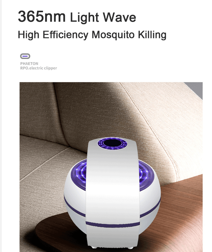 USB Powered Mosquito Killer Lamp 1m/2m Electric No Noise 360° Insect Killer Bug Zapper Mosquito - Mubimart