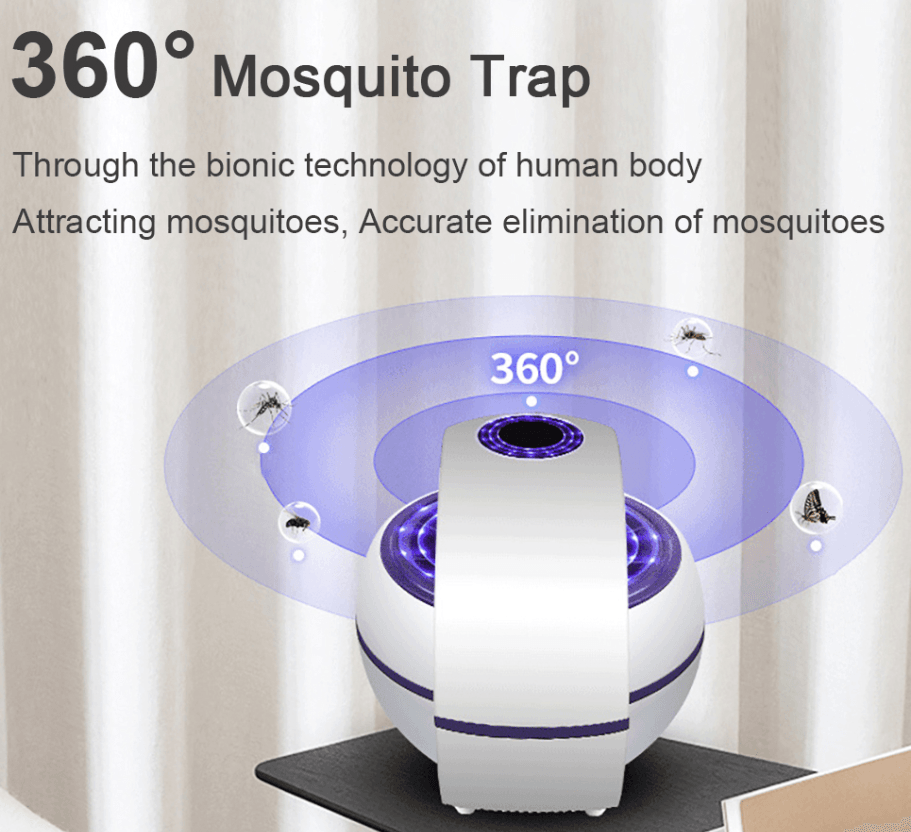 USB Powered Mosquito Killer Lamp 1m/2m Electric No Noise 360° Insect Killer Bug Zapper Mosquito - Mubimart