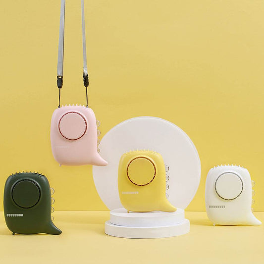 USB Rechargeable Mini Fan Electric Portable Air Cooler Hanging Neck Travel Cooling Fan Summer Handheld Small Cooling Fans - Mubimart