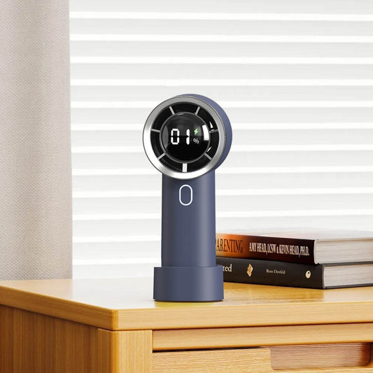 USB Small Fan Portable Digital Display - Mubimart