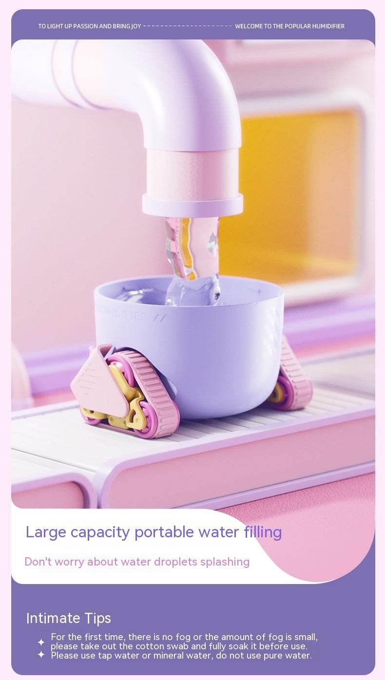 USB Small Heavy Fog Portable Water Replenishing Instrument Cartoon Space Capsule Doll Humidifier - Mubimart