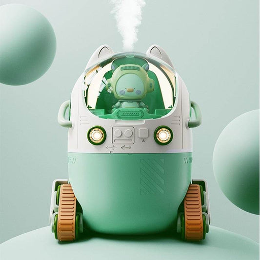 USB Small Heavy Fog Portable Water Replenishing Instrument Cartoon Space Capsule Doll Humidifier - Mubimart