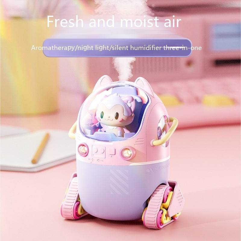 USB Small Heavy Fog Portable Water Replenishing Instrument Cartoon Space Capsule Doll Humidifier - Mubimart