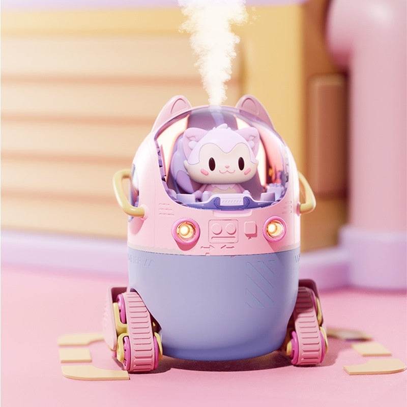 USB Small Heavy Fog Portable Water Replenishing Instrument Cartoon Space Capsule Doll Humidifier - Mubimart