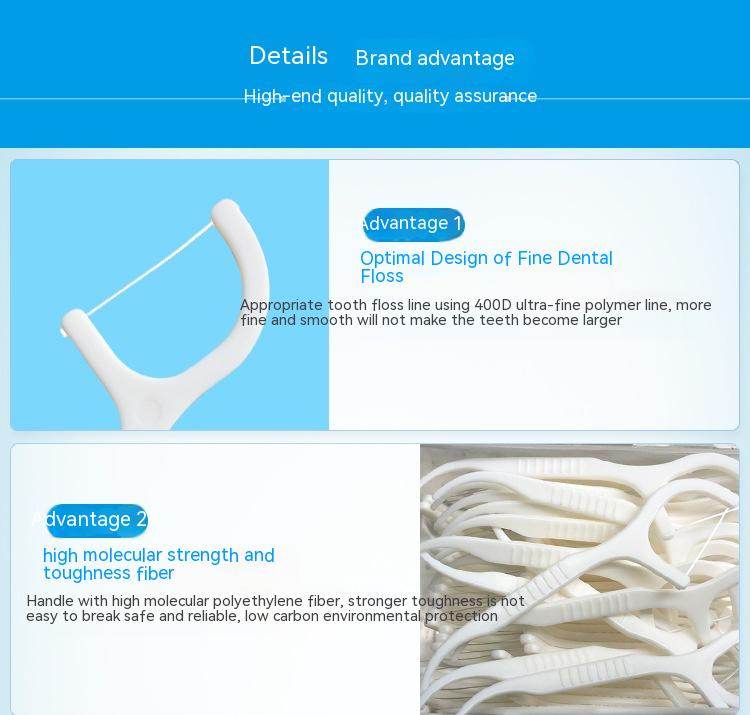 Ultrafine Flossing Toothpicks Safety Bag Packed With 150 Pieces - Mubimart