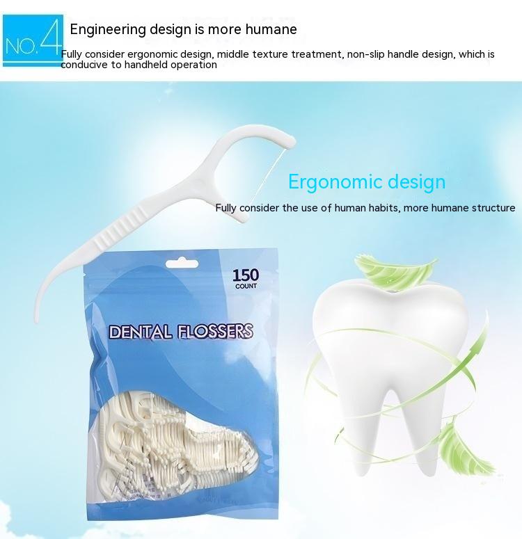 Ultrafine Flossing Toothpicks Safety Bag Packed With 150 Pieces - Mubimart -  