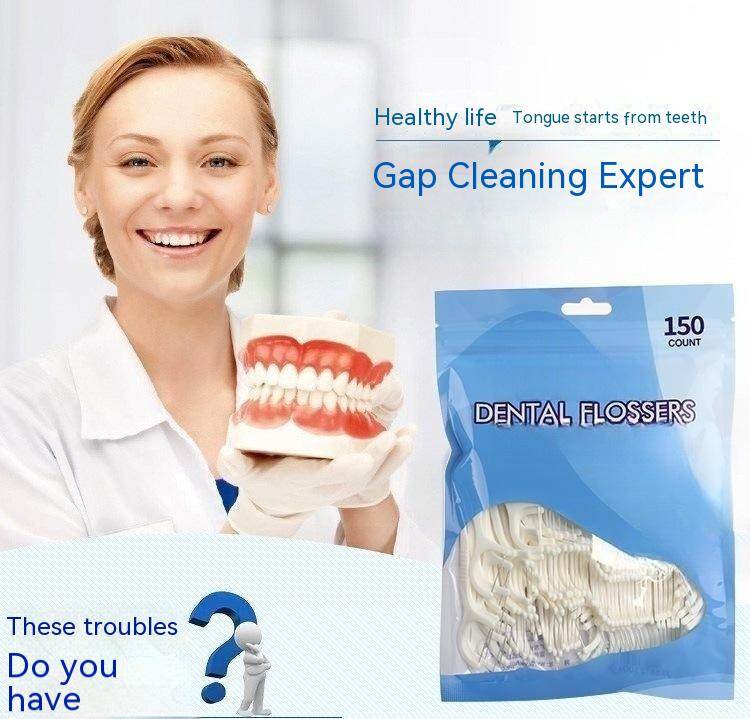 Ultrafine Flossing Toothpicks Safety Bag Packed With 150 Pieces - Mubimart